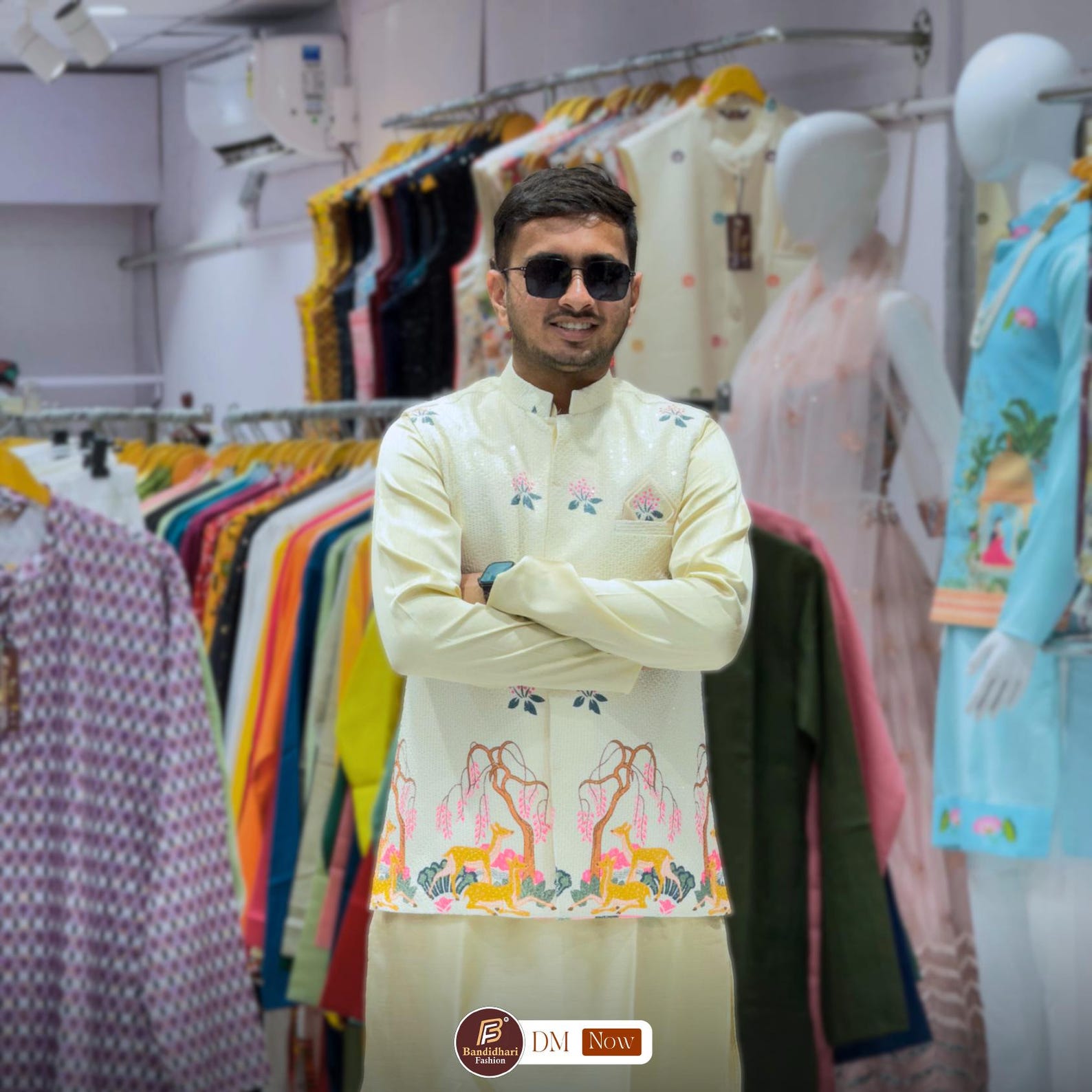Kurta Homme Soirée Jaune