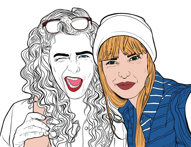 Custom Coloring Page, Personalized Coloring Page From Photo