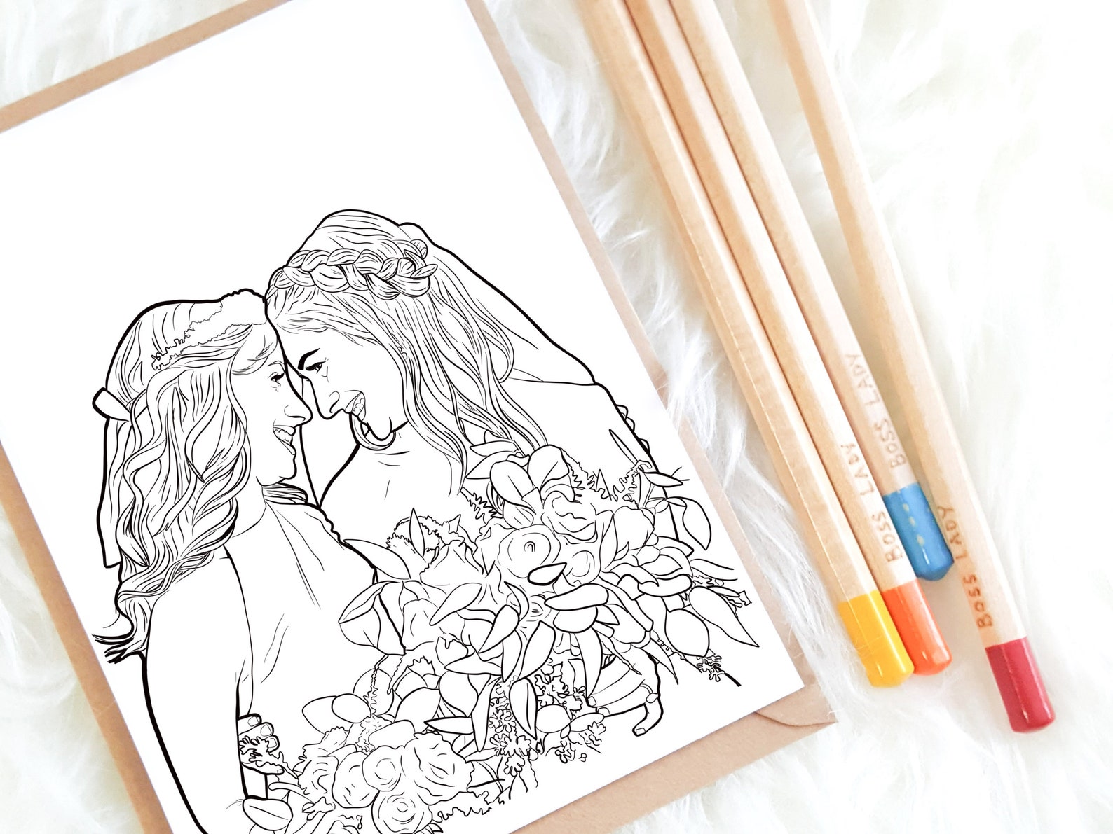 Custom Wedding Coloring Page, Kids Wedding Activity, Coloring Book ...