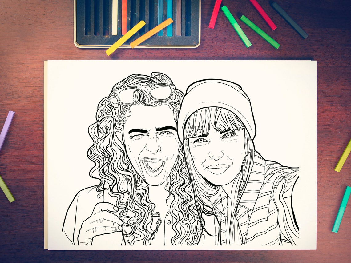Custom Coloring Page, Personalized Coloring Page From Photo ...