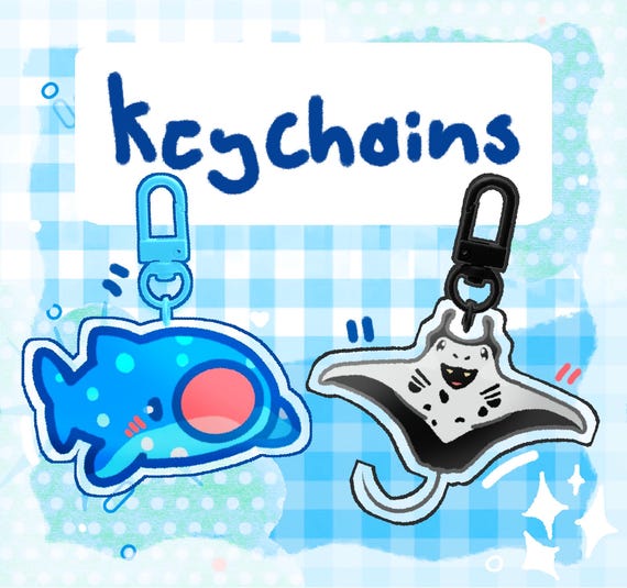 Whale Shark Keychain | Manta Ray Keychain | Octopus Keychain | Keychains | Ocean animals | Cute | Cheap shipping | Cute Keychains for Bags |