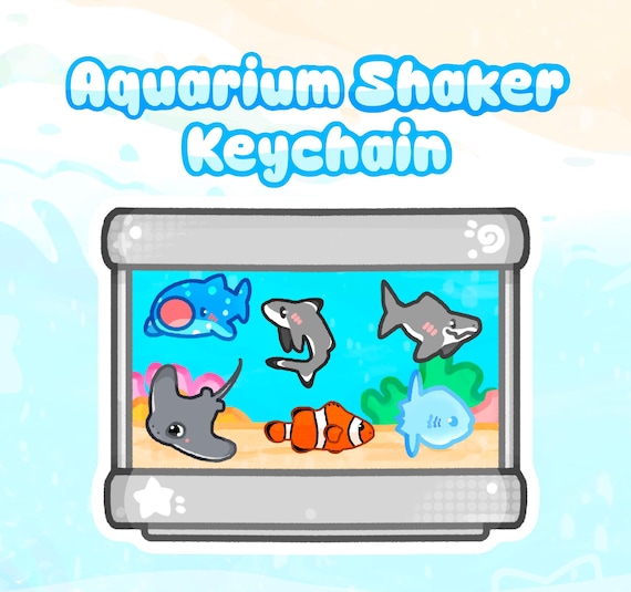 Aquarium Shaker Keychain | Fillable Shaker Keychain | Fish Lamp | Customizable | Shaker Keychain | Whale Shark | Ocean Animals | Cheap | Bag
