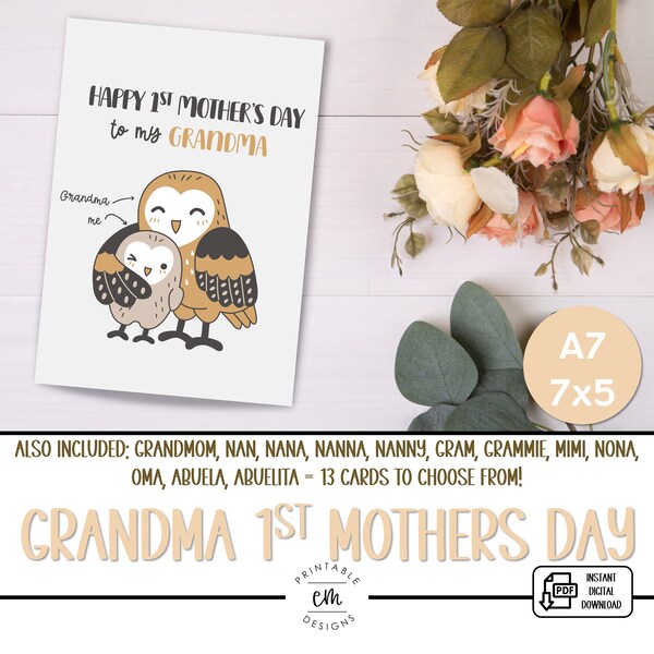 Granny Owl Card Etsy UK granny-owl-card-etsy-uk