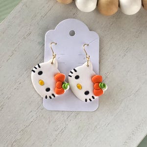 Kitty earrings Fall cat earrings Halloween cat earrings