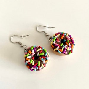 Donut earrings food earrings dessert earrings