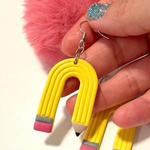 Teacher pencil earrings | pencil earrings | teacher appreciation gifts | teacher earrings | magic school bus