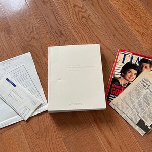 The Estate Of Jacqueline Kennedy Onassis Sotheby's Auction Book, 1996 Time Magazine Featuring the Auction and News Clippings