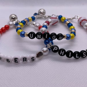 Custom Beaded Sports Friendship Bracelets - Philly Sports - Eagles - Phillies - 76ers - Union - Flyers - NfL MlB NhL MlS NbA Sixers