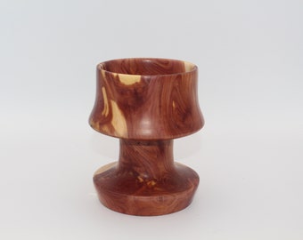 Cedar cup or display piece.