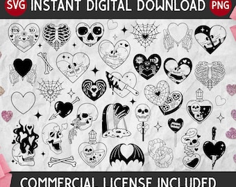 Spooky Valentine SVG/PNG file, Creepy Valentine svg/png, Goth Valentine svg, Skull Valentine svg, Love skeleton svg, Funny Valentine svg/png