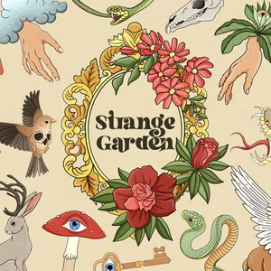 Strange Cottagecore PNG clipart, Forest witch clipart, Garden witch PNG, Forest witch, Goblincore PNG file for digital download