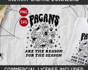 Creepy Christmas SVG/PNG files, Gothic Christmas, Scary Christmas, Yuletide svg, Pagan Christmas svg, Pagans are the reason for the season