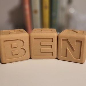 Bloques de alfabeto y números Archivos STL para impresión 3D / Bloques de bebé imprimibles Archivos STL