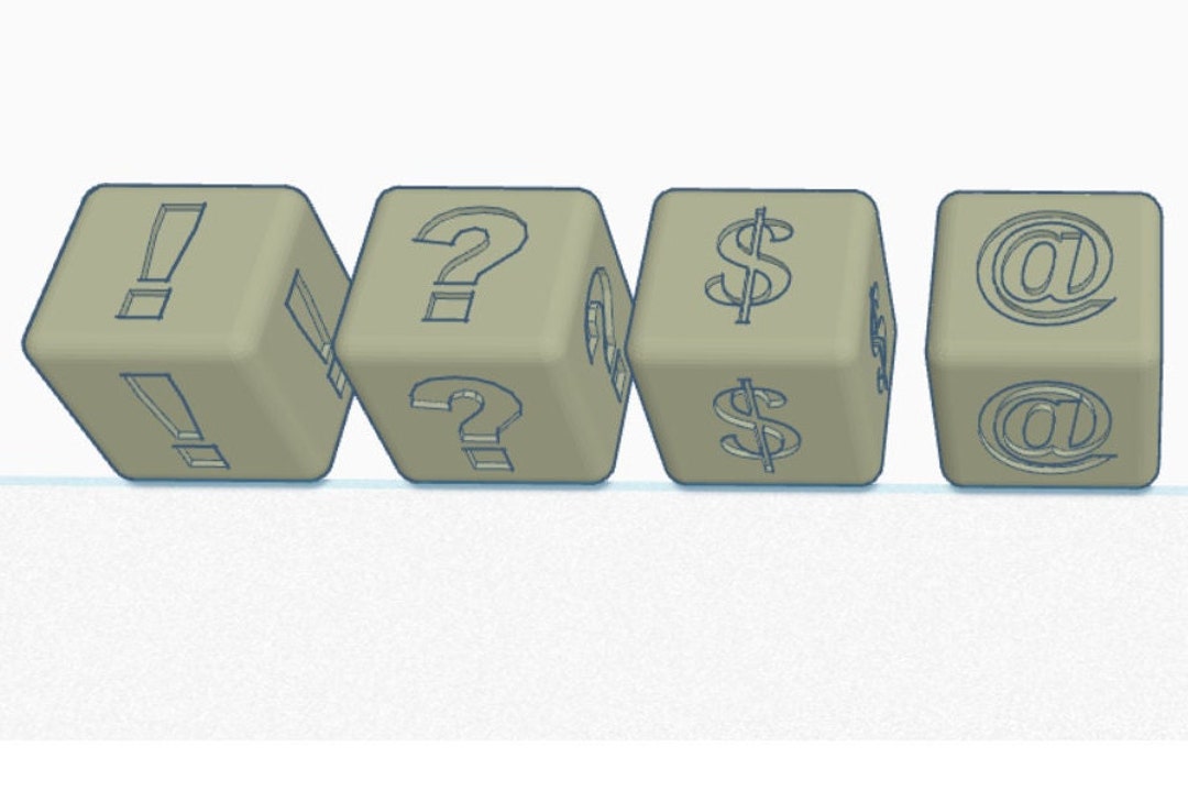 Symbol Blocks STL Files for 3D Printing | Printable Baby Blocks STL ...