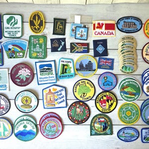 Girl Scout Council Patch collection and International Girl Guides (54 Total)