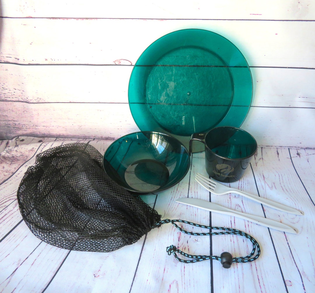 Vintage Girl Scout Mess Kit With Dunk Bag and Plate Bowl Etsy
