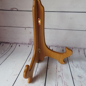 Vintage Wooden Stand, Small Plate Stand, Wooden Picture Stand