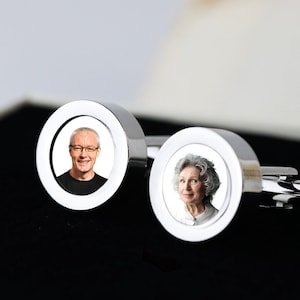 Personalised Wedding Photo Cufflinks, Cufflinks for Dad, Father&#39;s Day Gift, Valentine Gift, Cufflinks with Photo