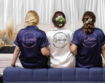 Personalized Bridesmaid Pajamas, Bridesmaid PJs Sets, Matching Pajamas, Bridesmaid Proposal Gifts, Wedding Party Pajamas, Monogrammed PJs