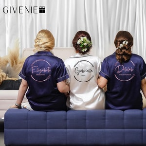 Personalized Bridesmaid Pajamas, Bridesmaid PJs Sets, Matching Pajamas, Bridesmaid Proposal Gifts, Wedding Party Pajamas, Monogrammed PJs