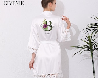 Bridesmaid Robes, Bridesmaid Gifts, Bridesmaid Proposal, Monogram Robe, Getting Ready Robes, Bridal Party Robes, Bride Robe, Silk Robes