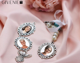 Personalized Bouquet Charm, Memorial Photo Bouquet Charm, Bridal Bouquet Memory Charm, Photo Charm