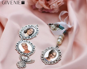 Personalized Bouquet Charm, Memorial Photo Bouquet Charm, Bridal Bouquet Memory Charm, Photo Charm