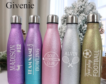 Personalised Engraved Water Bottle, 500ml tumbler, Insulated Stainless Steel Flask, Custom Bottle, Gym Flask, Sports Bottle