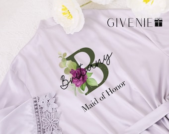 Bridesmaid Robes, Bridesmaid Gifts, Bridesmaid Proposal, Monogram Robe, Getting Ready Robes, Bridal Party Robes, Bride Robe, Silk Robes