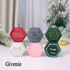 Ring Box, Ring Box, Ring Box, Ringträger Geschenk, Ringträger Box, Sechskant Ring Box, Ring Box für Hochzeit, Ringträger Geschenk