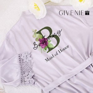 Gewaden bruidsmeisje, cadeaus bruidsmeisje, voorstel bruidsmeisje, monogramgewaad, Gewaden voorbereiden, Gewaden bruidsfeest, Gewaden bruid, Gewaden bruid, Zijden Gewaden