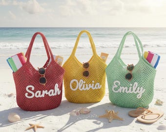 Personalized Vacation Tote Bag, Women Travel Bag, Canvas Shoulder Bag, Summer Beach Bag, Weekend Tote Bag, Girl Trip Gift, Gift for Her