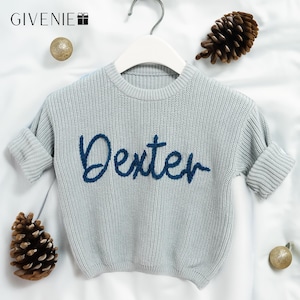 Custom Baby Name Jumper, Kids Embroidered Jumper, Kids Birthday Gift, Baby Gift, Toddler Sweater, Baby Christmas Gifts, Toddler Sweater
