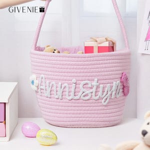 Personalisierter Kinder-Ostern-Korb, Osterhasen-Korb, Osterei-Korb, Kleinkind-Ostern-Geschenk, Ostern-Dekor, Baby-Ostern-Geschenke, Kind-Aufbewahrung