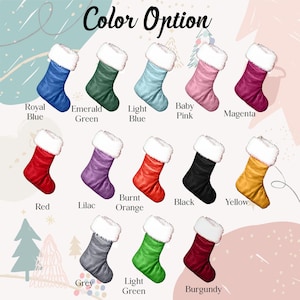 Embroidered Xmas Stockings, 2026 Matching Family Christmas Stockings, Xmas Decor, Holiday Stockings, Fireplace Mantel Decor, Christmas Socks image 7