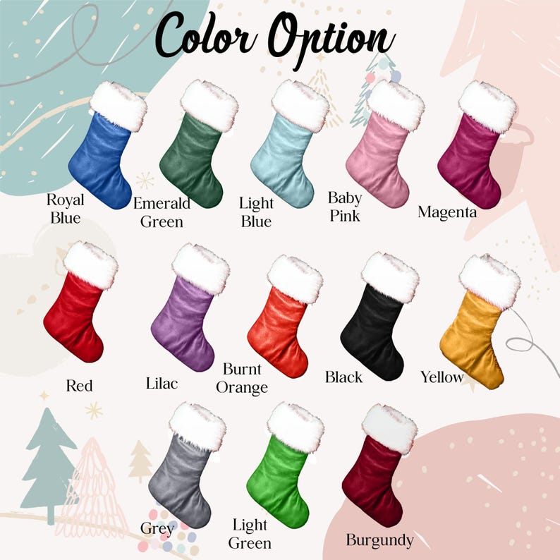 Embroidered Xmas Stockings, 2026 Matching Family Christmas Stockings, Xmas Decor, Holiday Stockings, Fireplace Mantel Decor, Christmas Socks image 7