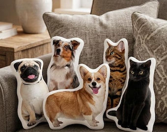Custom Pet Pillow, Dog Throw Pillow, 3D Pillow, Pet Portrait Cushion, Pet Lover Gifts, Pet Memorial Gift, Pet Loss Gifts, Dog Mom Gifts