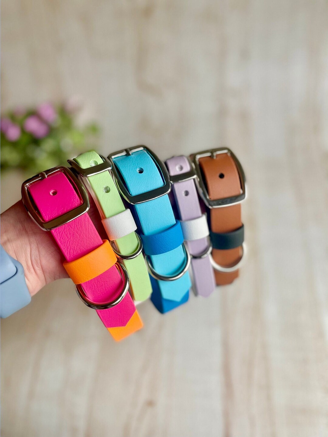 2tone Biothane Dog Collar Waterproof Dog Collar in 1 or 5/8 Custom