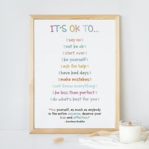 Mental Health Canvas Poster, OCD Recovery Print, Neurodiversity Support, OCD Wall Art, Mindset Poster Motivational, Neurodivergent, Anxiety