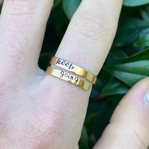 Keep F*cking Going Inspirational Ring Anxiety Relief Mental Health Support Jewelry Wellbeing Gifts Rings Mental Health Ring OCD Ring