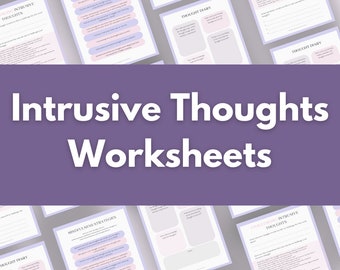 Intrusive thoughts Worksheet Recovery Templates ERP Worksheets Anxiety Worksheets Self Help Anxiety Relief OCD Worksheet