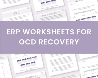 Exposure Therapy Worksheet OCD Recovery Templates ERP Worksheets Anxiety Worksheets Self Help Anxiety Relief OCD Worksheet