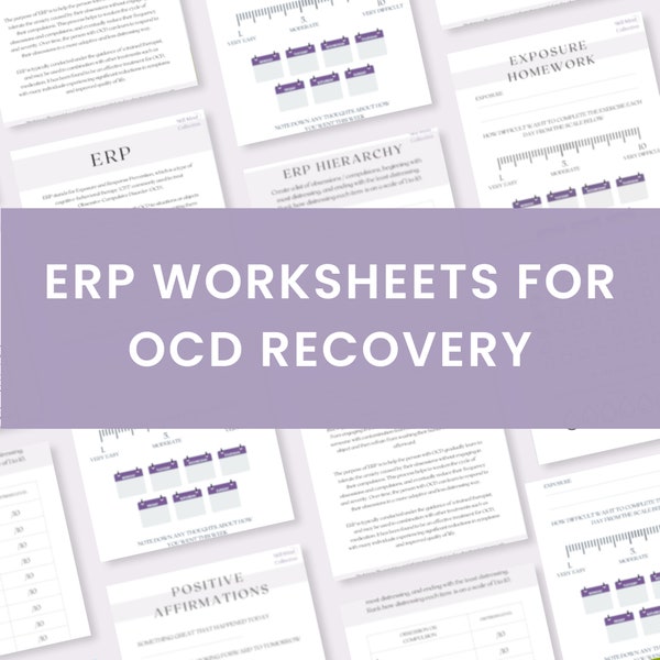 Exposure Therapy Worksheet OCD Recovery Templates ERP Worksheets Anxiety Worksheets Self Help Anxiety Relief OCD Worksheet