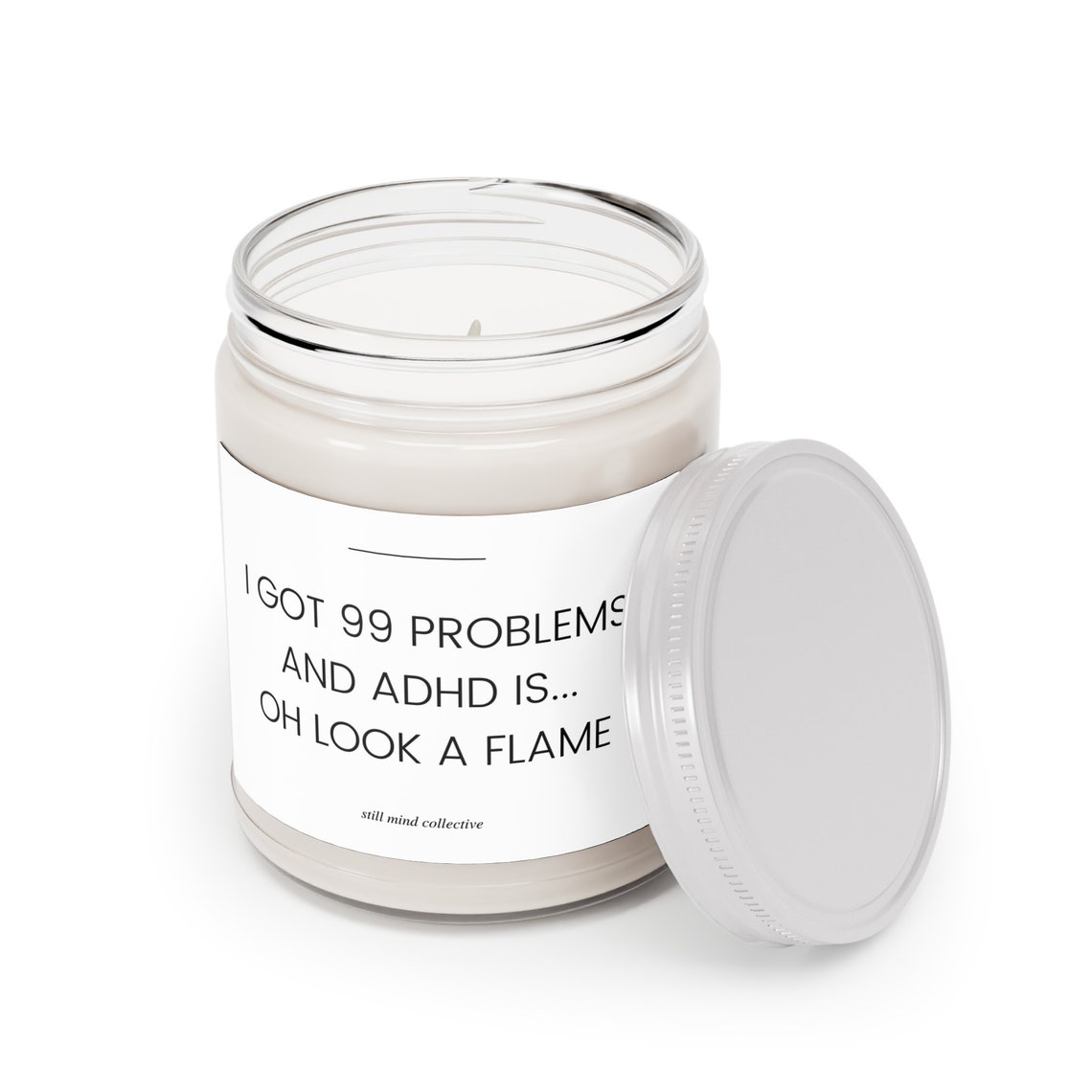 ADHD Jokes, Scented Candles, Anxiety, Mental Health Candle, Premium Soy
