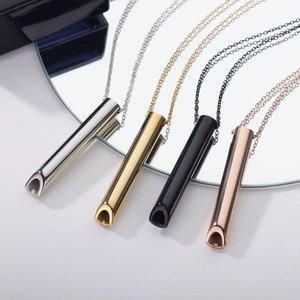 Collier respiration anxiété Bijoux soulagement de l'anxiété Soulagement du stress Relaxation Méditation calmer sifflet respiratoire en pleine conscience Collier cadeau