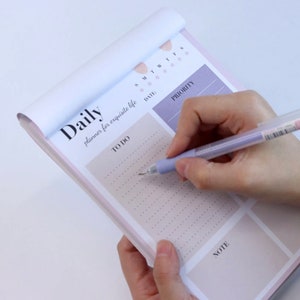 Planer Notatnik Lista rzeczy do zrobienia Planer dzienny Planer tygodniowy Planer ADHD Notatnik Planer dzienny 52 arkusze do odrywania Organizer Planowanie tygodnia