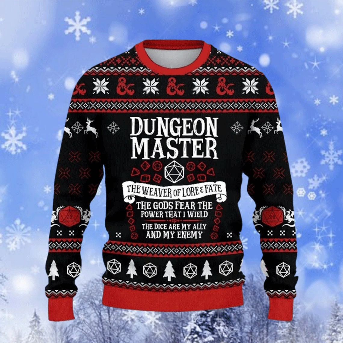 Venger Dungeons and Dragons Game 3D Printed Ugly Christmas Sweatshirt