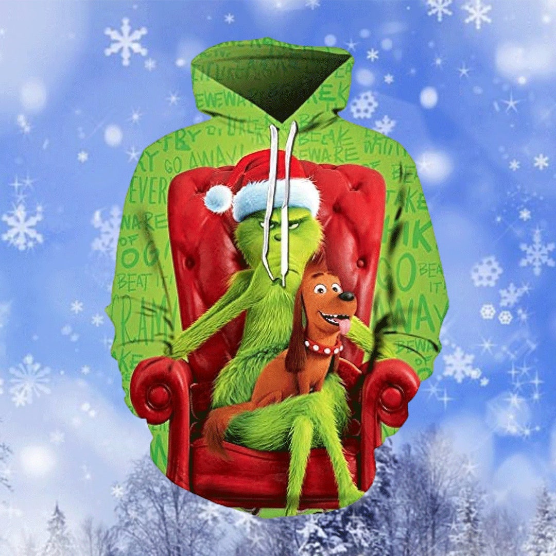 Grinch Hoodie, the Grinch Christmas Hoodie, the Grinch Zip Hoodie