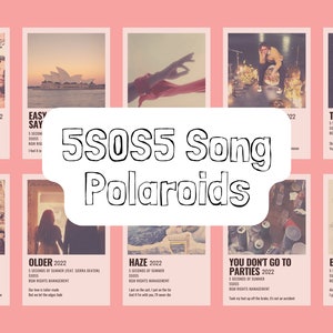 5SOS5 - 5 Sekunden Sommersong Polaroids//Digital Collage Download
