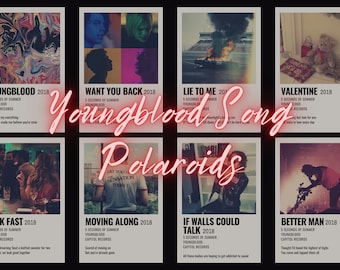 Youngblood - 5 Sekunden Sommersong Polaroids//Digital Collage Download